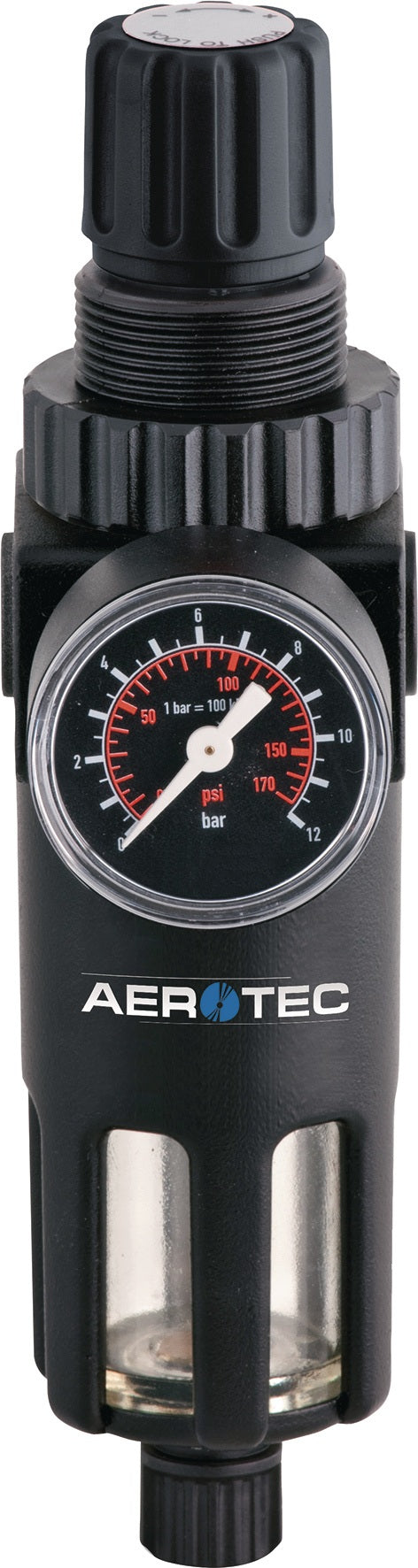 AEROTEC Filterdruckregler FX 3130 1/4 Zoll mit Wasserabscheider und 10 Mikron Filter