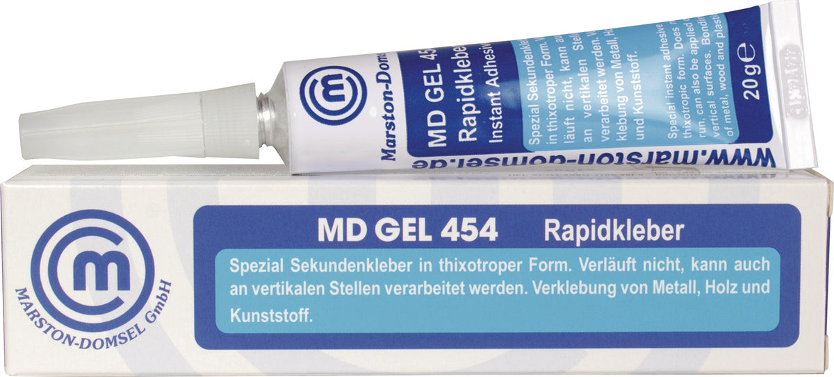 MARSTON Rapidkleber MD GEL 454 20g transparent Tube – Sekundenkleber-Gel für Metall, Holz & Kunststoff