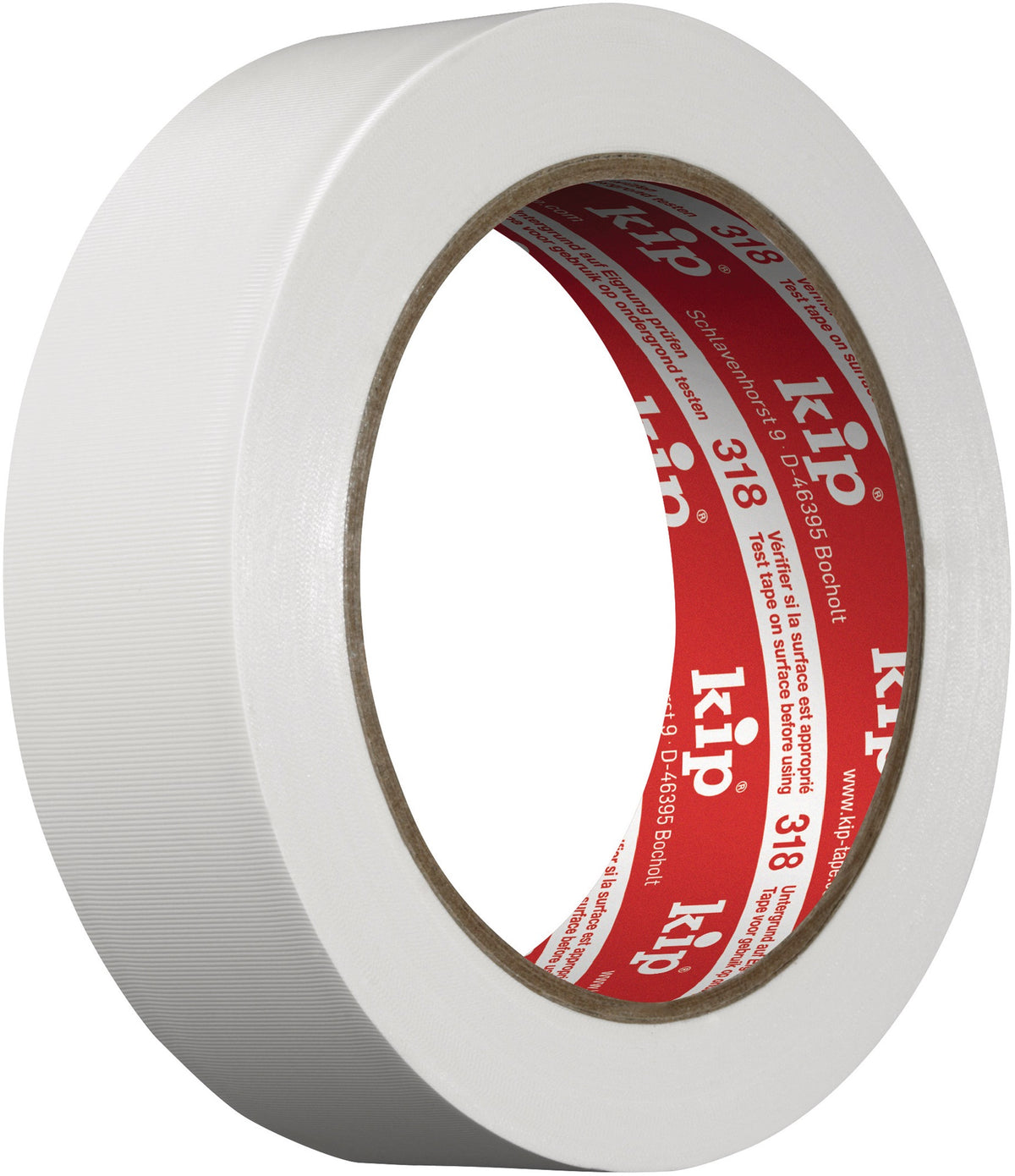 KIP PVC Schutzband 318 weiß 30 mm x 33 m – Premium Abdeckband mit Querrillung