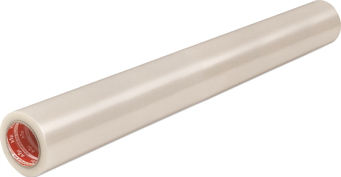 KIP Schutzfolie LDPE 313 Transparent 250 mm x 100 m – Selbstklebende Schutzfolie für Maler- und Fassadenarbeiten