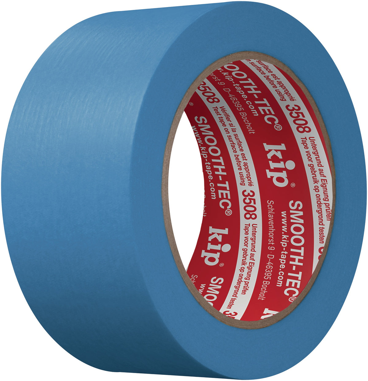KIP Glattkreppband 3508 SMOOTH-TEC® blau 18 mm x 50 m – UV-beständig, für scharfe Farbkanten
