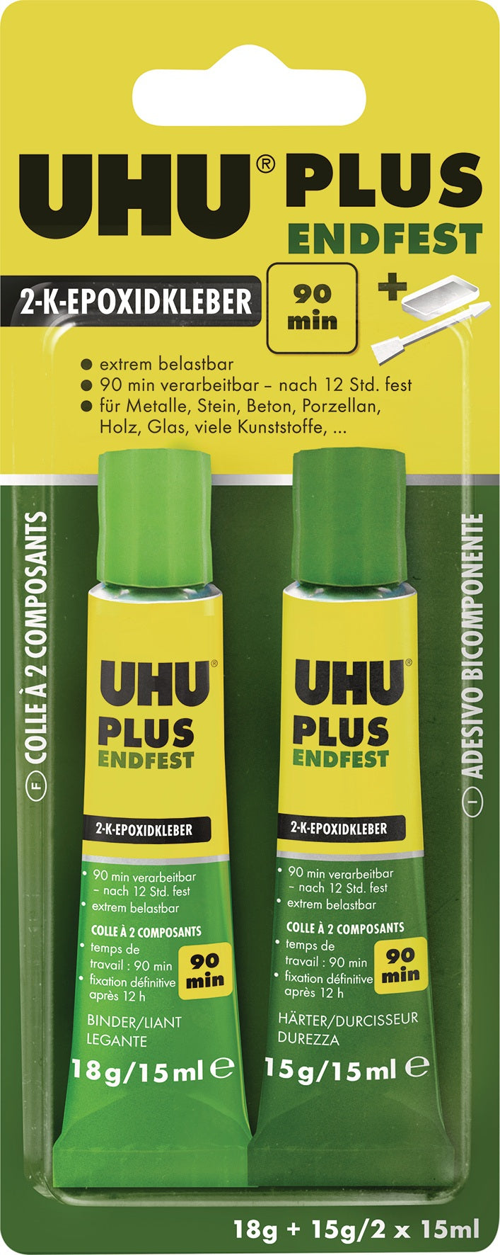 UHU PLUS ENDFEST 2K-Epoxidharzklebstoff 33g gelblich