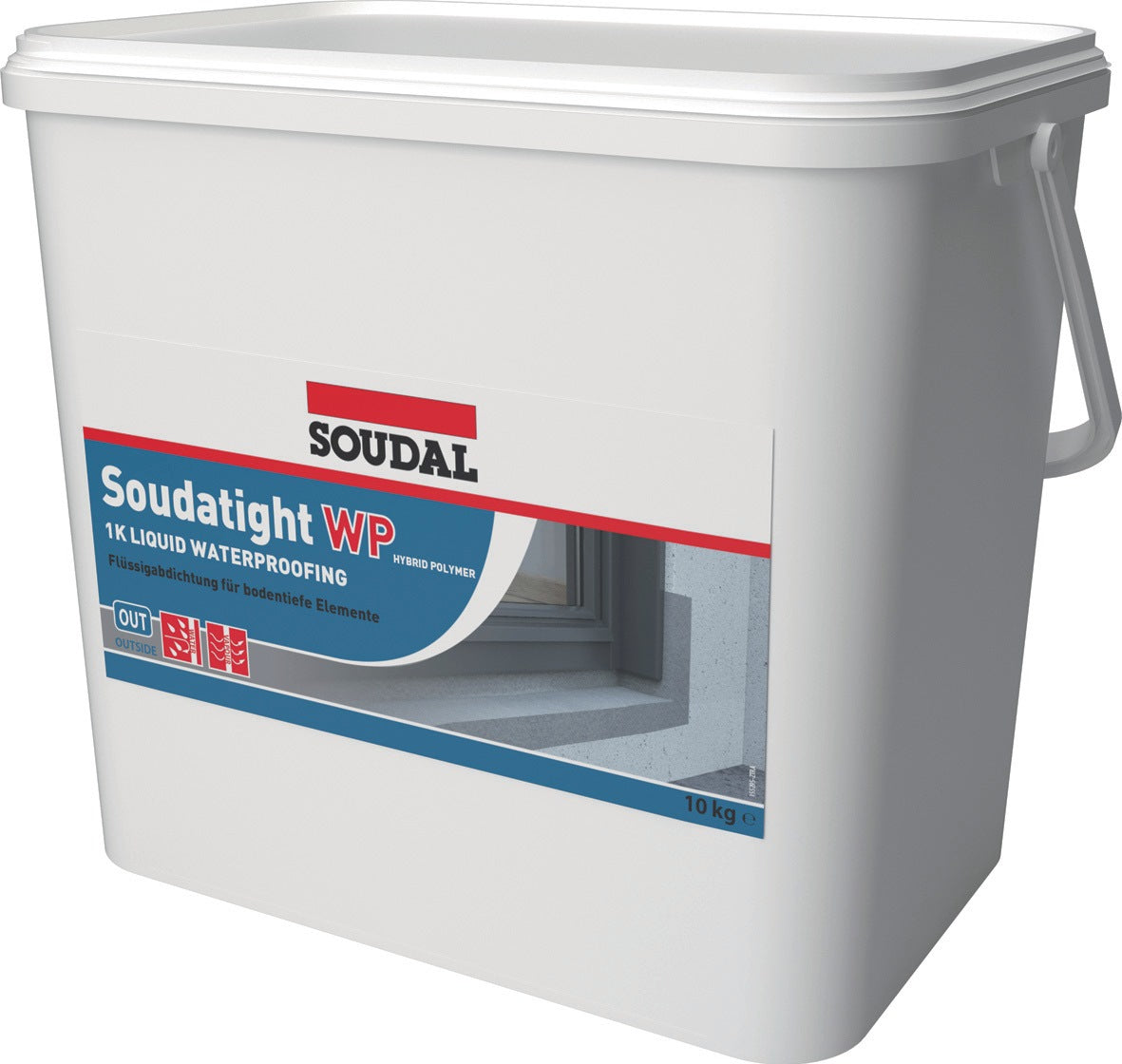 SOUDAL SOUDATIGHT WP Flüssigfolie grau 5kg Eimer – luft- und wasserdichte Hybrid-Abdichtung