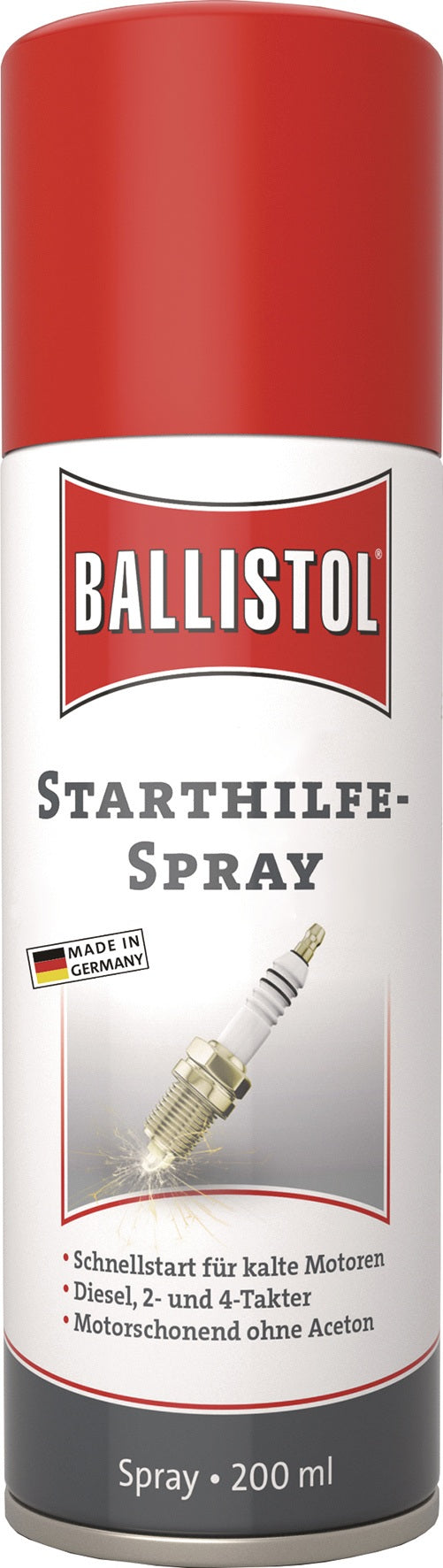 BALLISTOL Starthilfespray 200 ml Spraydose, 6er-Pack – für kalte Motoren, 2- und 4-Takt, acetonfrei