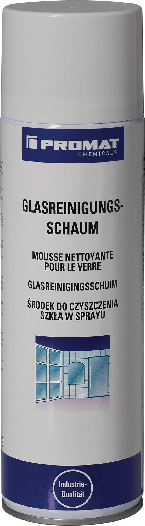 PROMAT CHEMICALS Glasreinigungsschaum 500 ml Spraydose – Rückstandsfreie Reinigung, silikonfrei