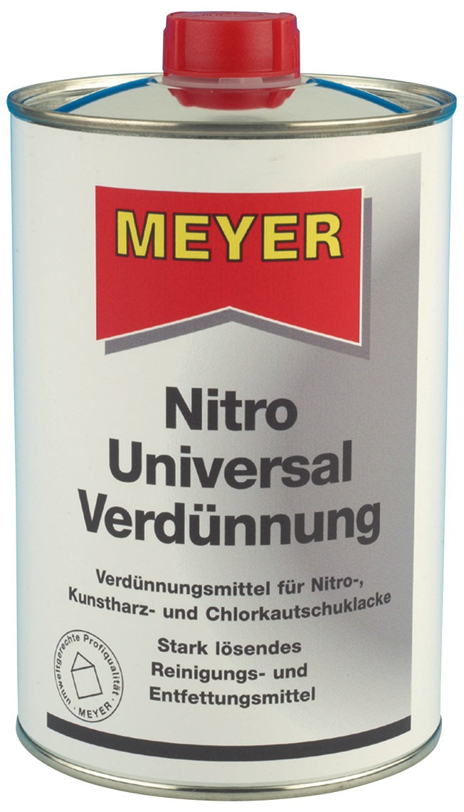 MEYER Nitrouniversalverdünner 1l Dose – Zum Verdünnen und Reinigen, 6er-Pack