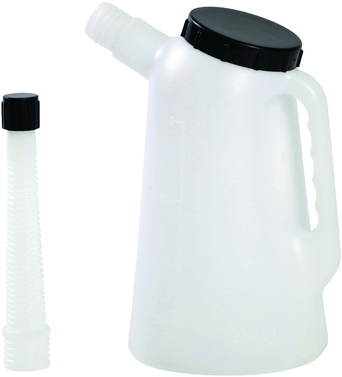 MAX4CAR Messkanne 2l PE mit flexiblen Auslaufrohr und doppelter Skala