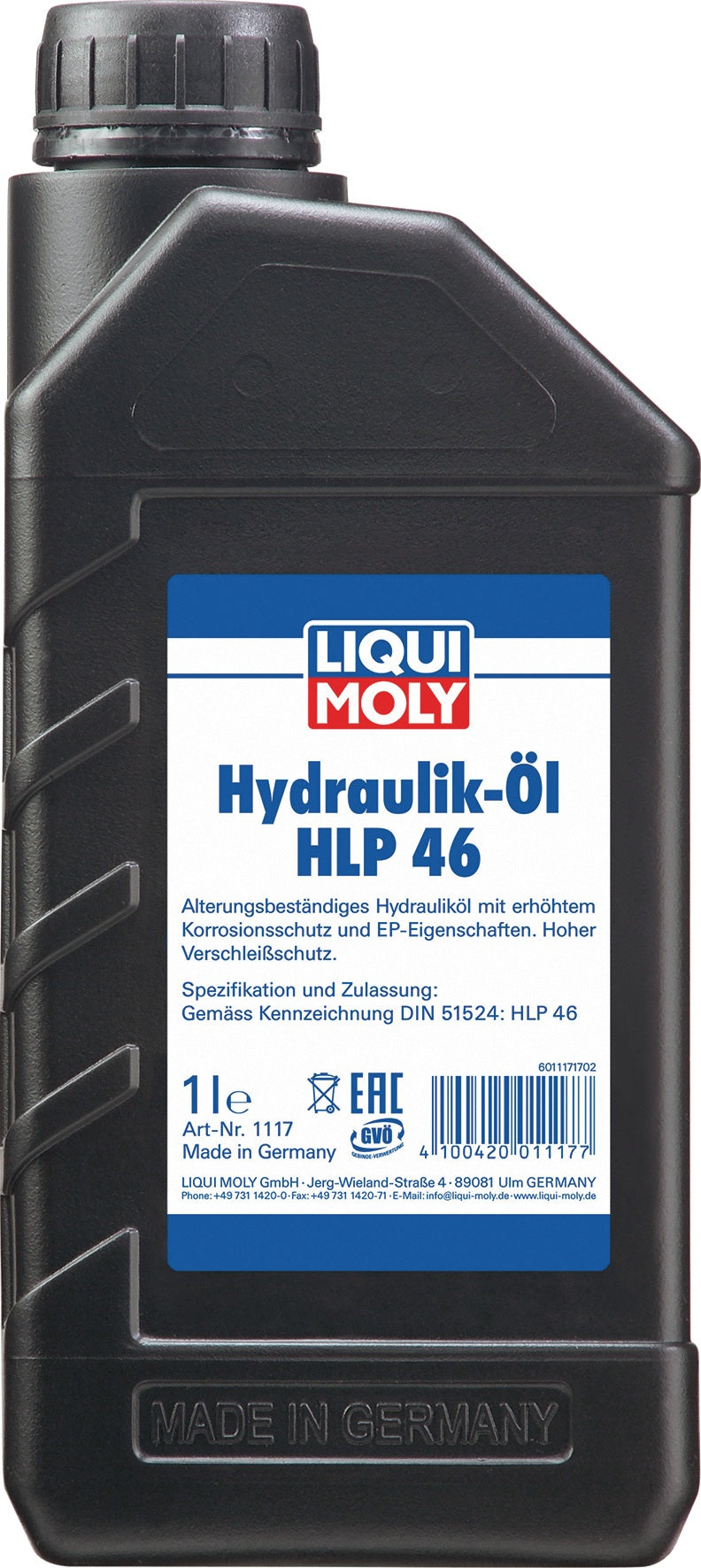 LIQUI MOLY Hydrauliköl HLP 22 ISO VG 22, 6x 1l Kanister, mineralisch, hohe thermische Belastbarkeit