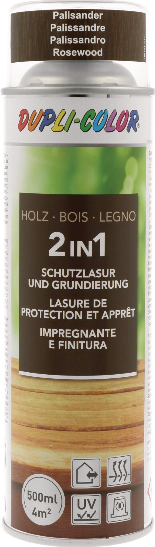 DUPLI-COLOR Holzschutzlasur 2in1 transparent 500 ml Spraydose