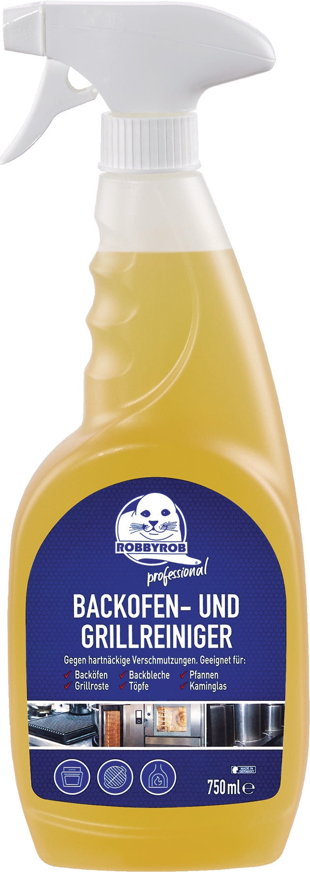 ROBBYROB Backofen- & Grillreiniger Professional 750 ml Sprühflasche – 12 Stück