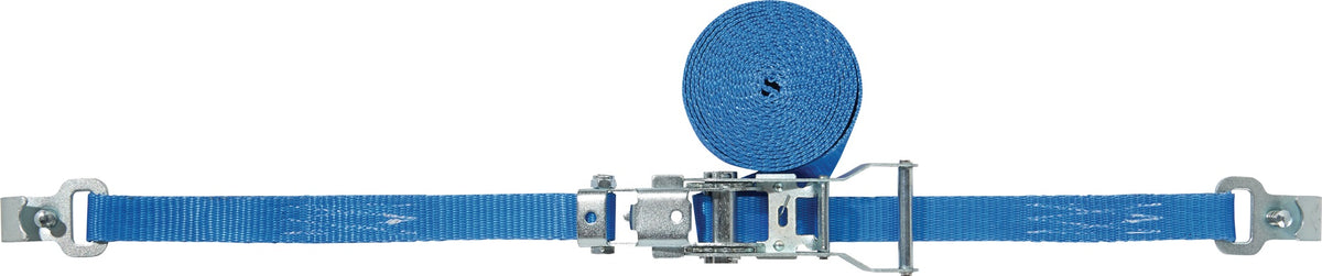 PROMAT Zurrgurt DIN 12195-2, 4 m x 25 mm, mit Ratsche & Flachhaken, LC 1500 daN