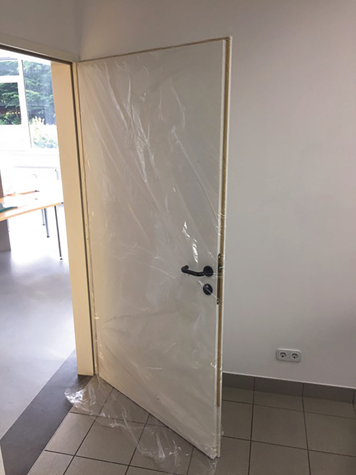 KIRCHNER SIMPROFLEX Fensterschutz 125 cm x 160 cm – Transparente Schutzhülle für Türflügel