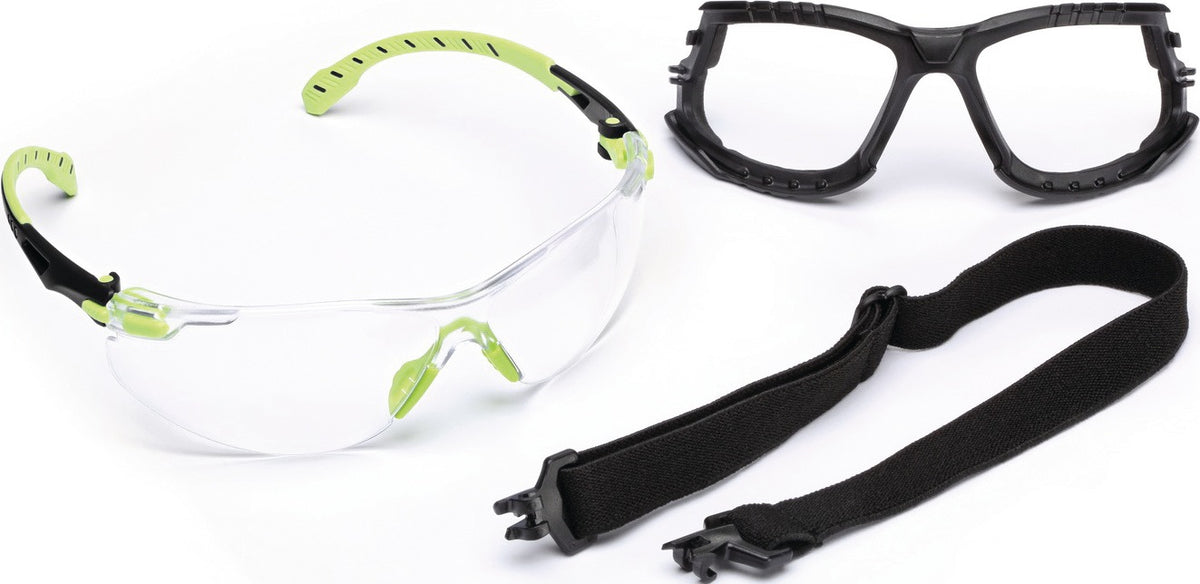 3M Schutzbrille Solus™ 1000-Set EN 166, EN 170 mit Scotchgard™ Anti-Fog-Beschichtung, Bügel grün, Scheibe klar