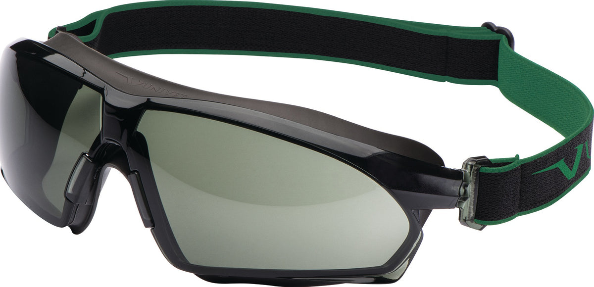 UNIVET Schutzbrille 625 EN 166/170 – Panoramascheibe, Vanguard Plus, für Atemschutzmasken