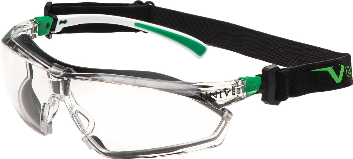 UNIVET Schutzbrille 506 UP Hybrid EN 166/170 mit Kopfband, klar, Anti-Fog