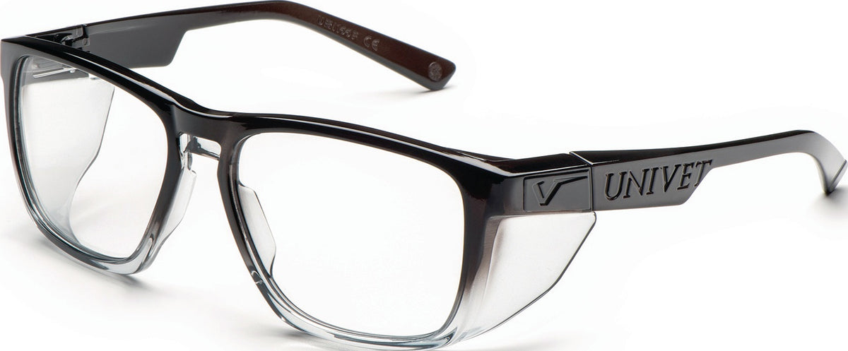 UNIVET Schutzbrille Diamond/After Dark EN 166, klar +1 Dioptrien, Anti-Kratz