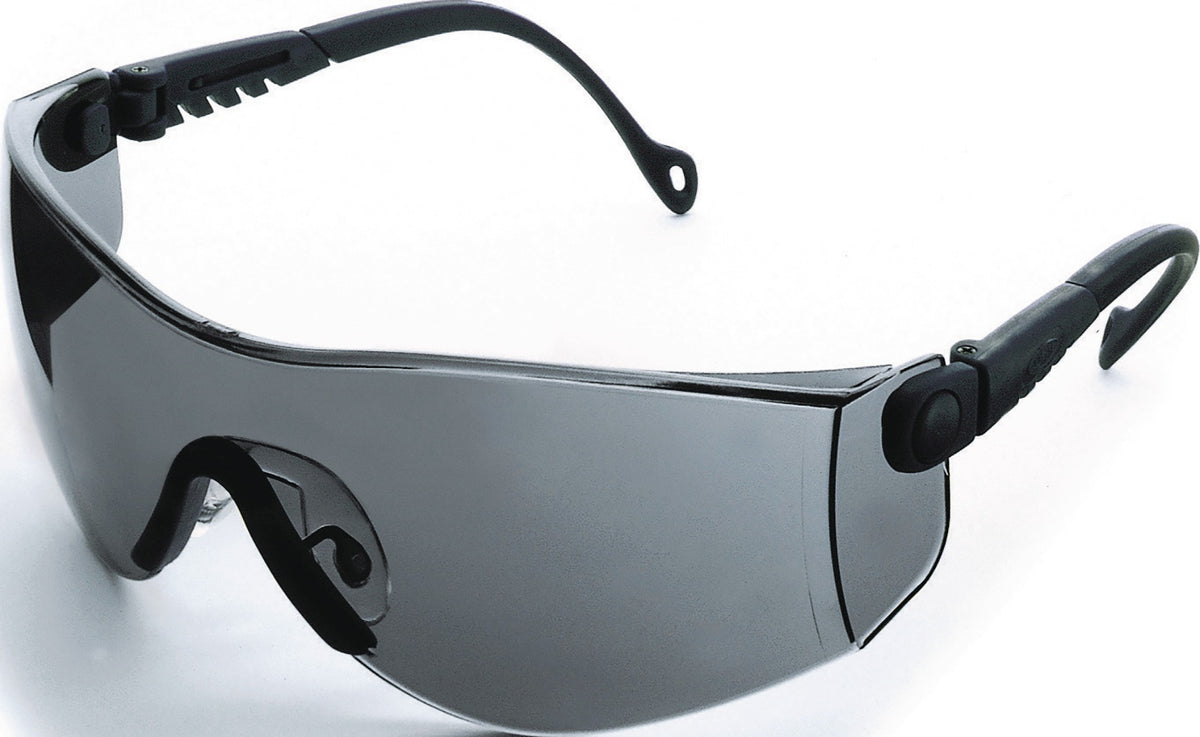 HONEYWELL Schutzbrille Op-Tema EN166 Bügel schwarz, Scheibe smoke – leichte Einscheibenbrille mit Hartschicht