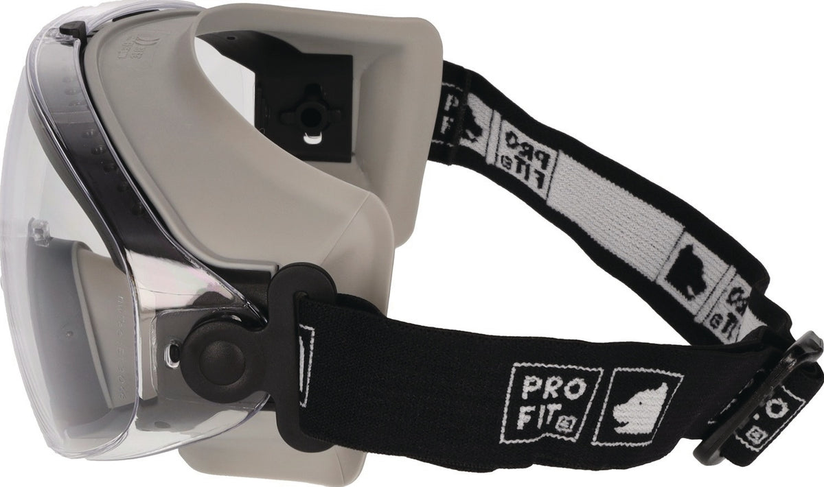 PRO FIT Vollsichtschutzbrille Monza EN166:2001 – klare Polycarbonat-Scheibe, schwarzer Rahmen