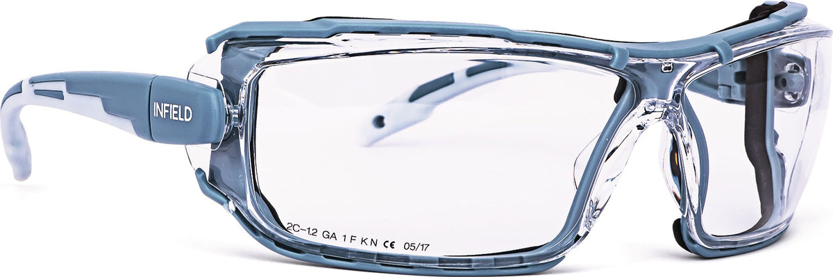 INFIELD SAFETY Schutzbrille Milor EN 166 mit klarer Polycarbonatscheibe und einstellbarer Vorneigung