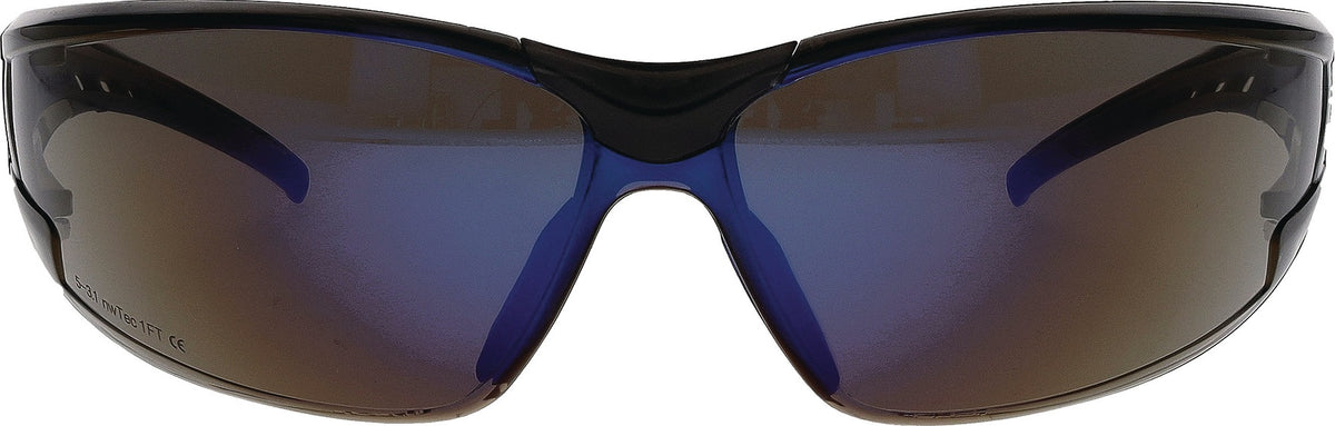 PRO FIT Schutzbrille Racer 2.0 EN 166 EN 172 verspiegelt – Bügel schwarz/blau
