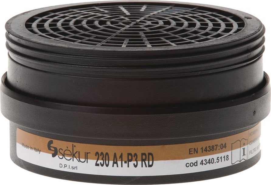 EKASTU Kombinationsfilter 230 A1-P3 EN 14387 mit BIOSTOP – 2 Stück pro Beutel