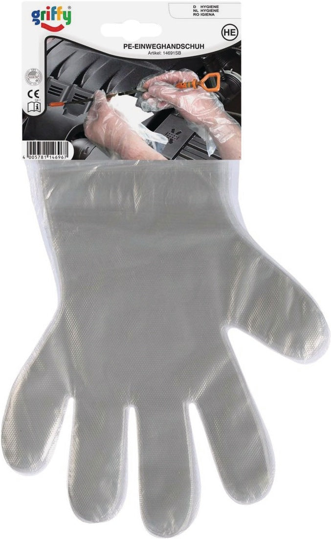Leipold + Döhle Einweghandschuhe Größe 10 transparent PE PSA I 20 Stück SB