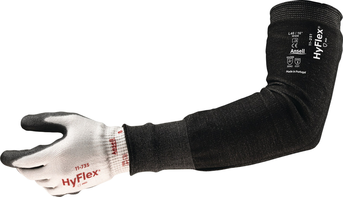 ANSELL Armschützer HyFlex 11-250 305 mm HPPE-Intercept-Gewebe Schwarz