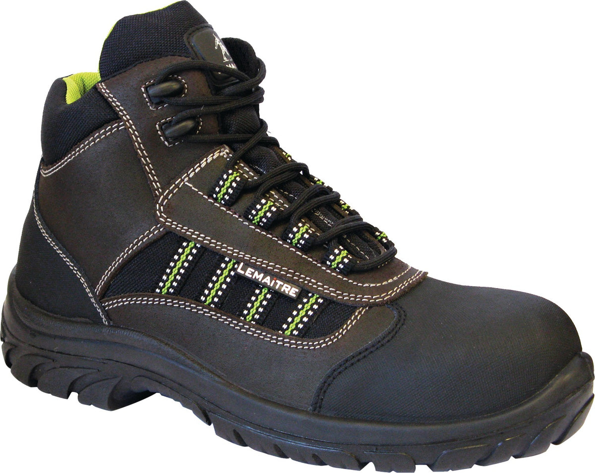 LEMAITRE Sicherheitsstiefel Danube S3 SRC Gr. 35 Leder/Textil schwarz/braun