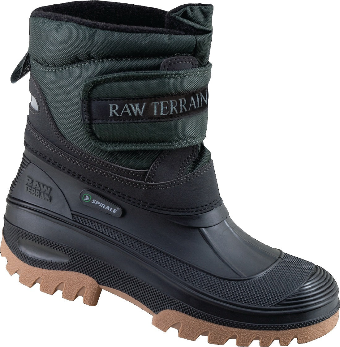 SPIRALE Winterstiefel Gr. 38 Schwarz Nylon/PVC mit Webpelzfutter & Klettverschluss