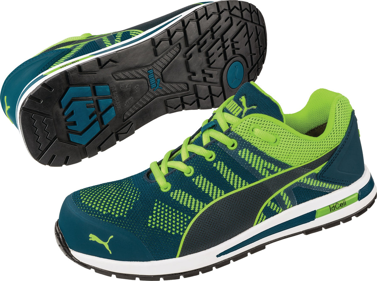 PUMA Sicherheitsschuh Elevate Knit GREEN LOW S1PS ESD FO HRO SR – Metallfreier Schutz mit Fiberglaskappe