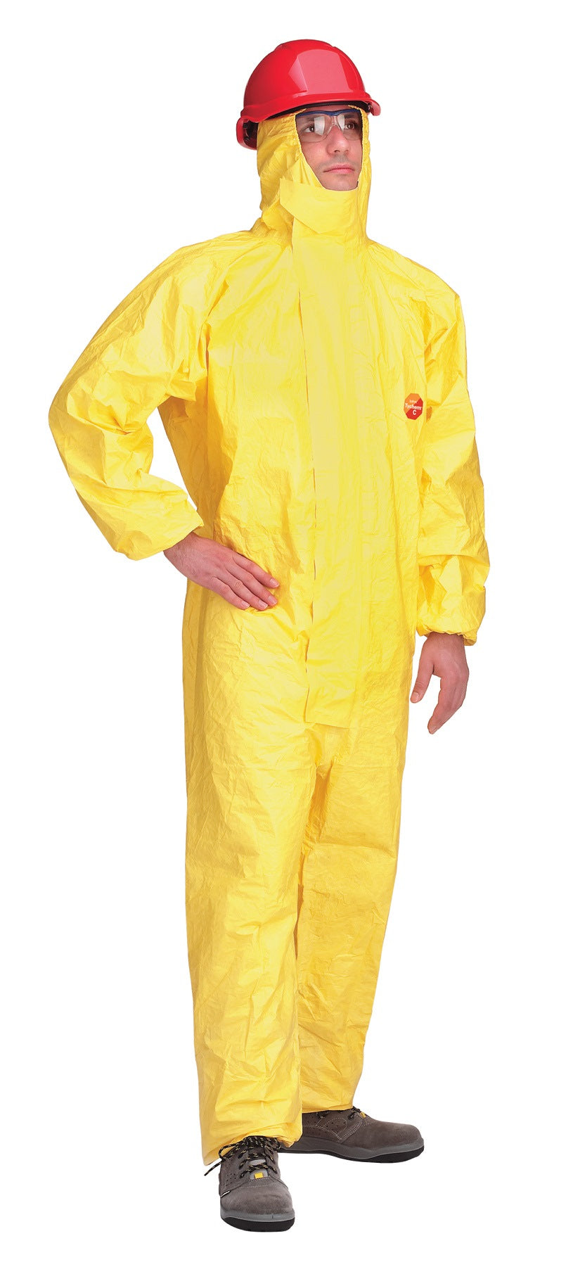 DUPONT Tychem® 2000 C Schutzanzug gelb Gr. L – PSA III, Typ 3B-6B Chemikalienschutz