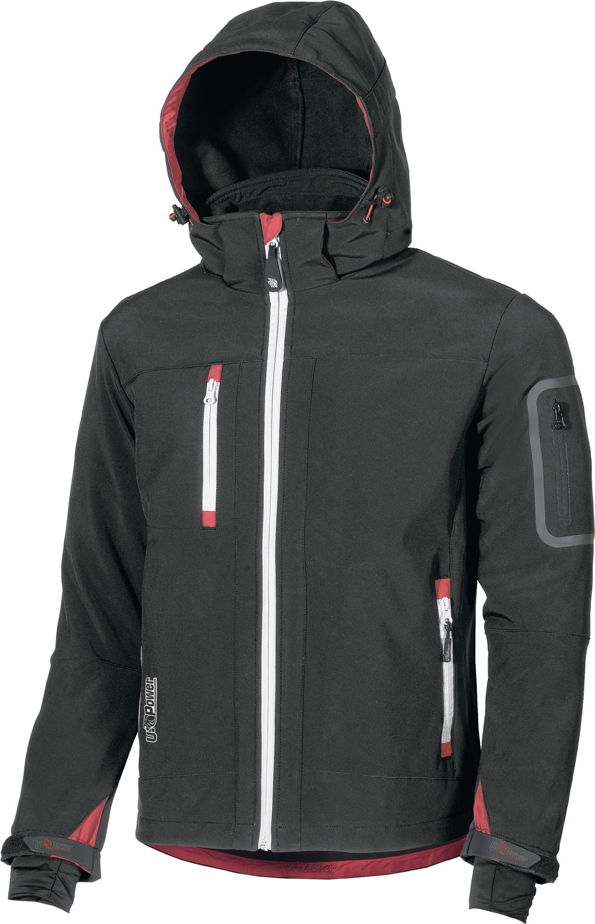 U.POWER Softshelljacke Metropolis Gr.M schwarz/carbon – atmungsaktiv, wind- und wasserabweisend