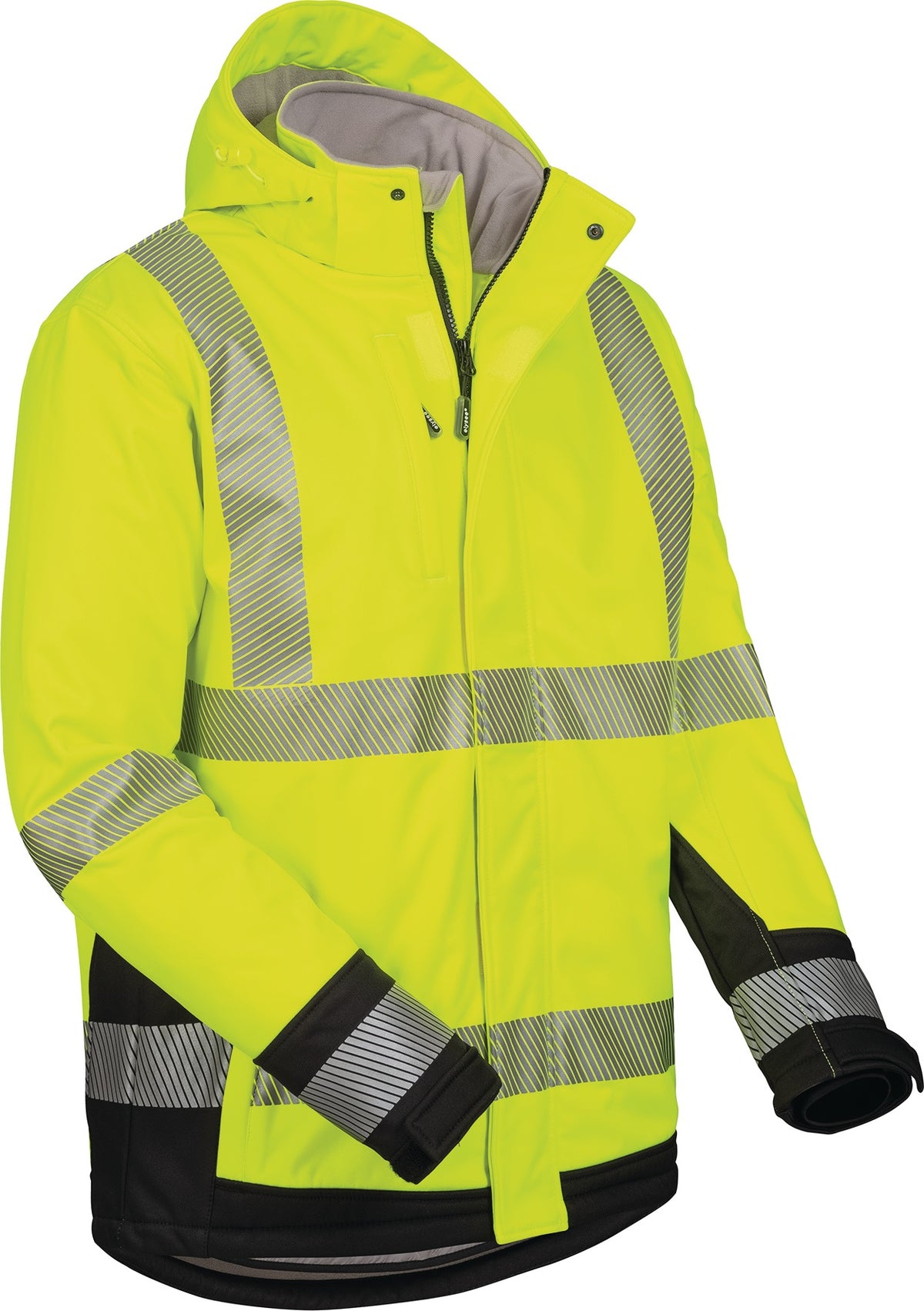 ELYSEE Warnschutz-Softshelljacke Melvin gelb/schwarz – EN ISO 20471 Kl. 3, wasserdicht & atmungsaktiv