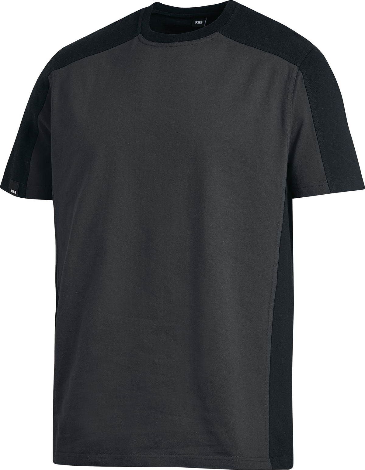 FHB T-Shirt MARC Herren anthrazit/schwarz – 100% Ringspinn-Baumwolle, 210 g/m², Gr. M