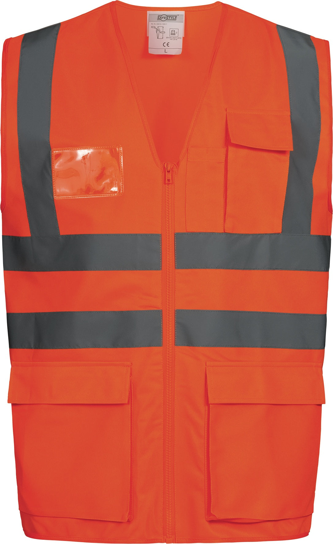 SAFESTYLE Warnweste ALBIN Gr.M gelb EN ISO 20471 Kl.2 mit Schulterreflex und Reißverschluss