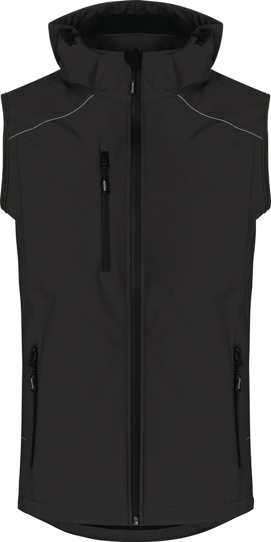 Softshellweste Gr. M schwarz PROMODORO – wasserdicht, winddicht, atmungsaktiv