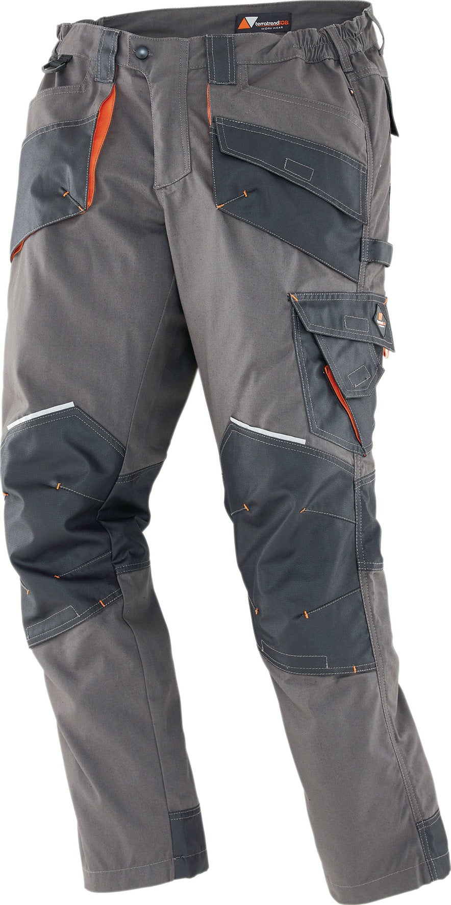 TERRATREND Bundhose Terratrend Job dunkelgrau/schwarz Gr. 48 – Arbeitshose mit Reflexdetails
