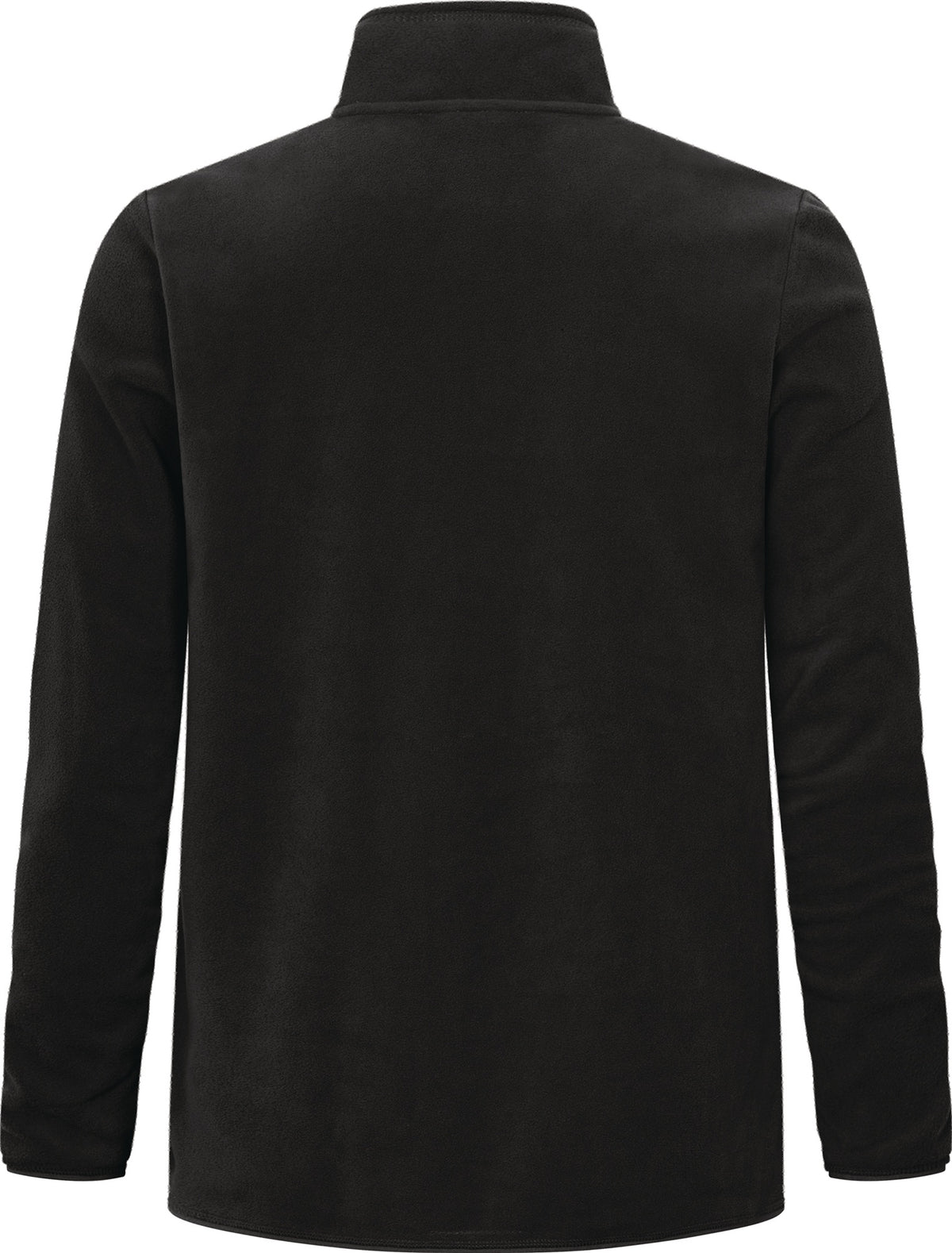 PROMODORO Fleece Troyer Herren black – Recycelter Polyester-Fleecepullover mit Stehkragen