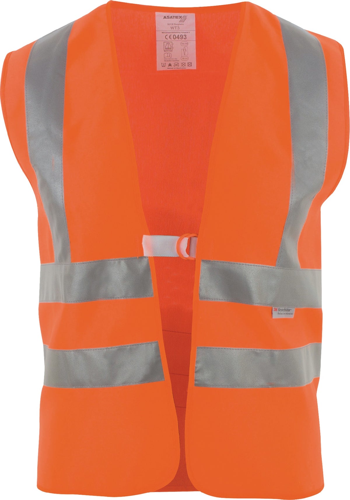 ASATEX Warnweste universal orange mit Schulterreflexstreifen EN 20471 Kl. 2