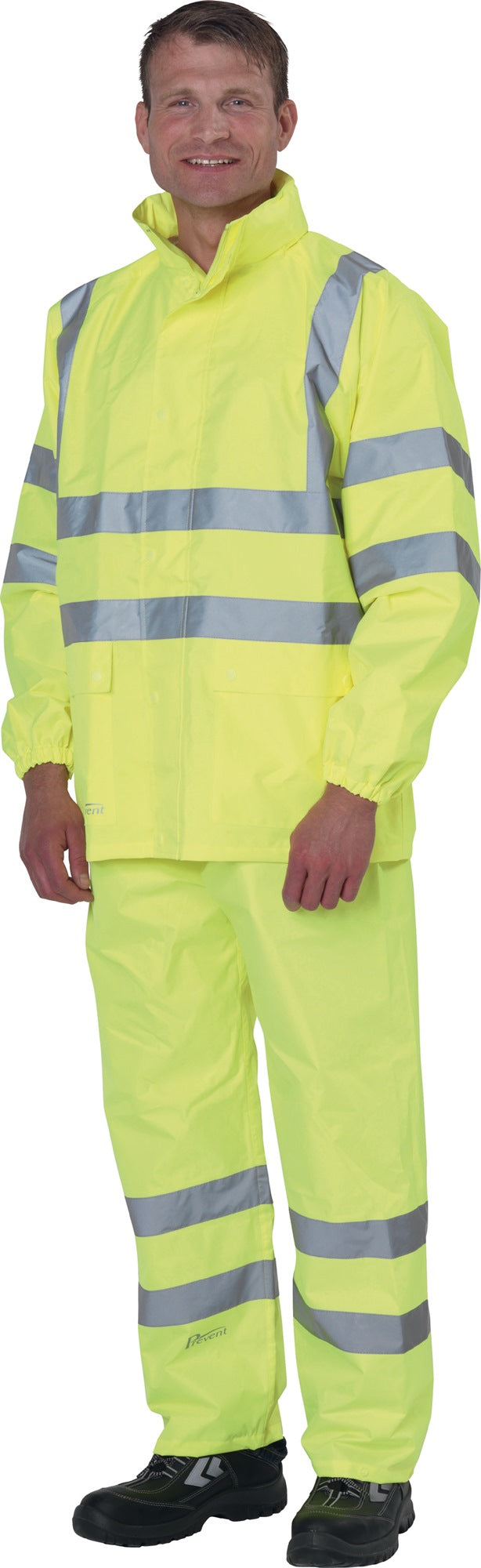 Warnschutzregenhose PREVENT Gr. M orange – EN ISO 20471 Kl. 1, wind- und wasserdicht