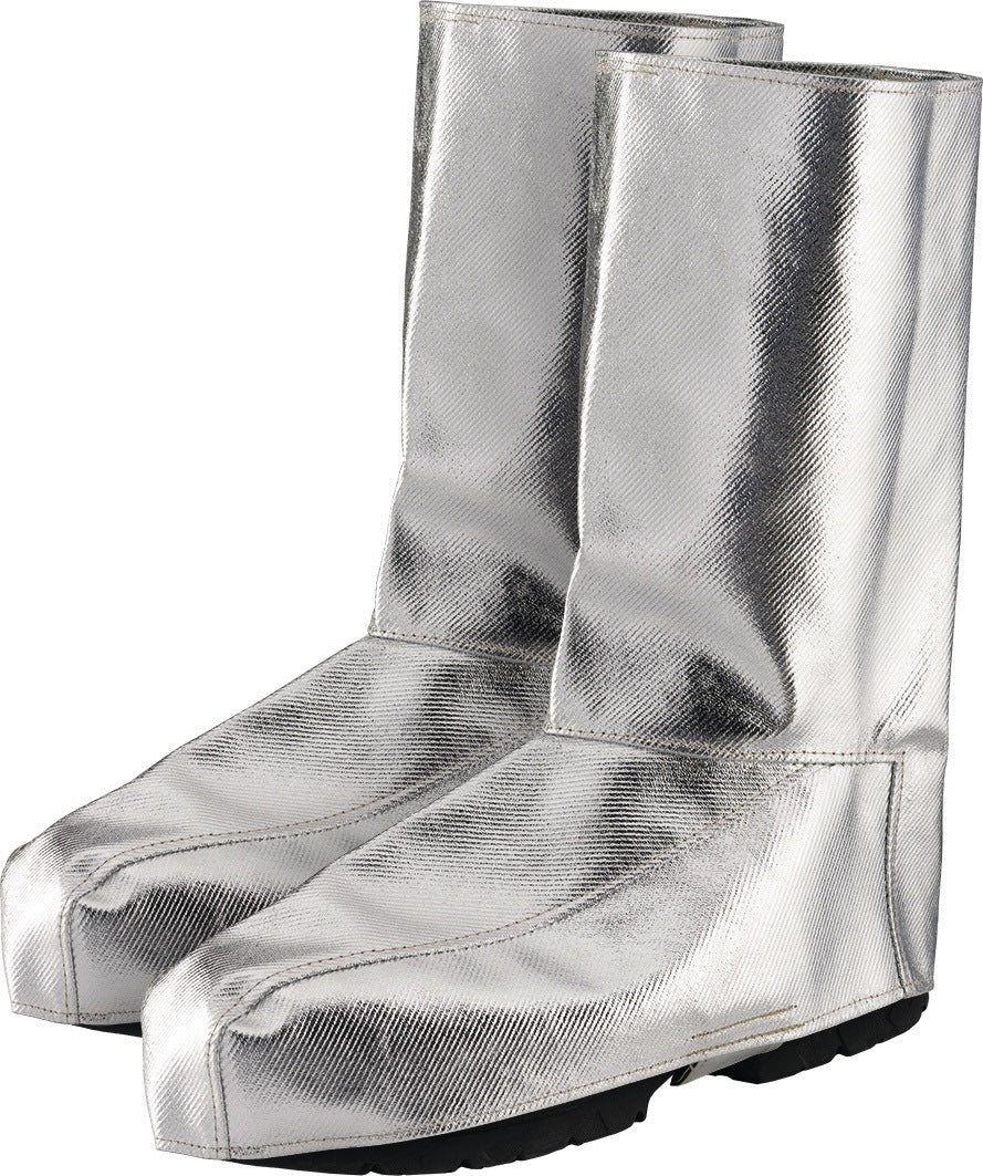 JUTEC Hitzeschutzgamaschen 36 cm silber – Aramidgewebe aluminisiert, EN ISO 11612