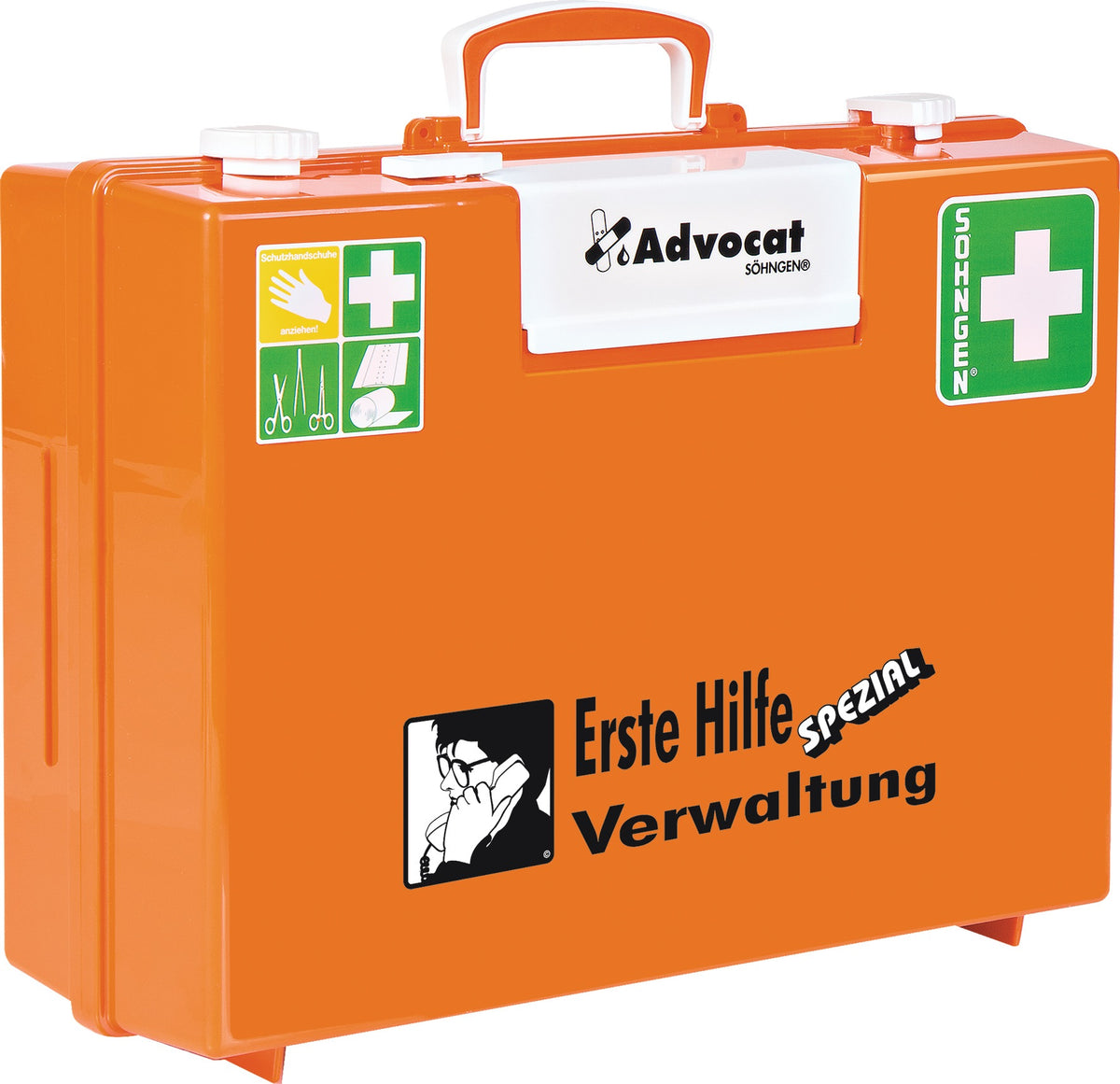 SÖHNGEN Erste Hilfe Koffer Advocat Verwaltung DIN 13157-2021 orange 400x300x150 mm