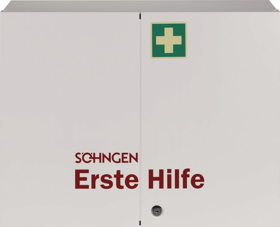 SÖHNGEN Verbandschrank LONDON, 2-türig, weiß, Stahlblech, abschließbar, inkl. Zubehör