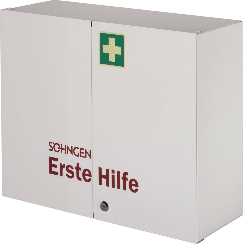 SÖHNGEN Verbandschrank LONDON, 2-türig, weiß, Stahlblech, abschließbar, inkl. Zubehör