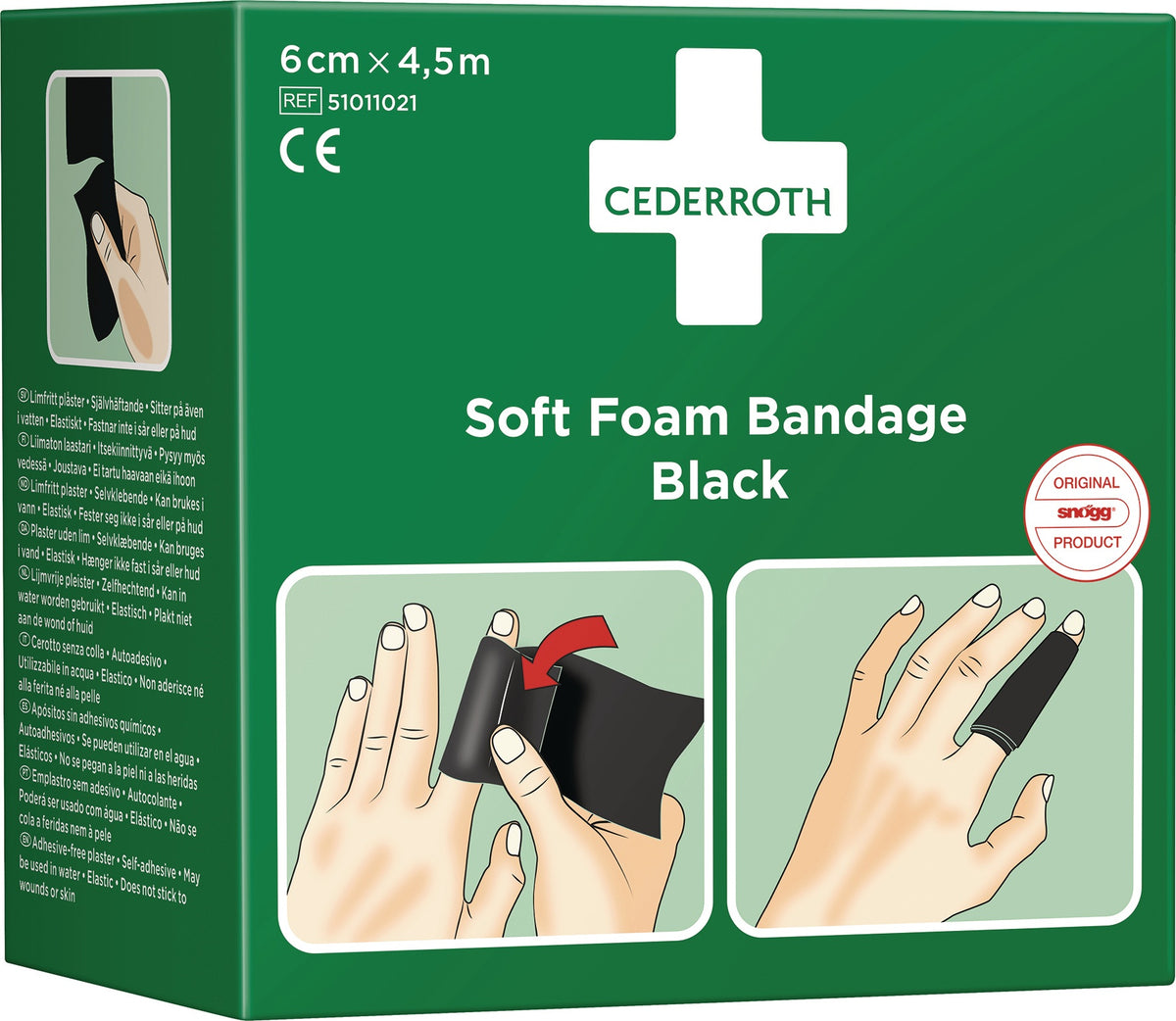 CEDERROTH Soft Foam Bandage selbsthaftend elastisch blau 6 cm x 2 m Rolle