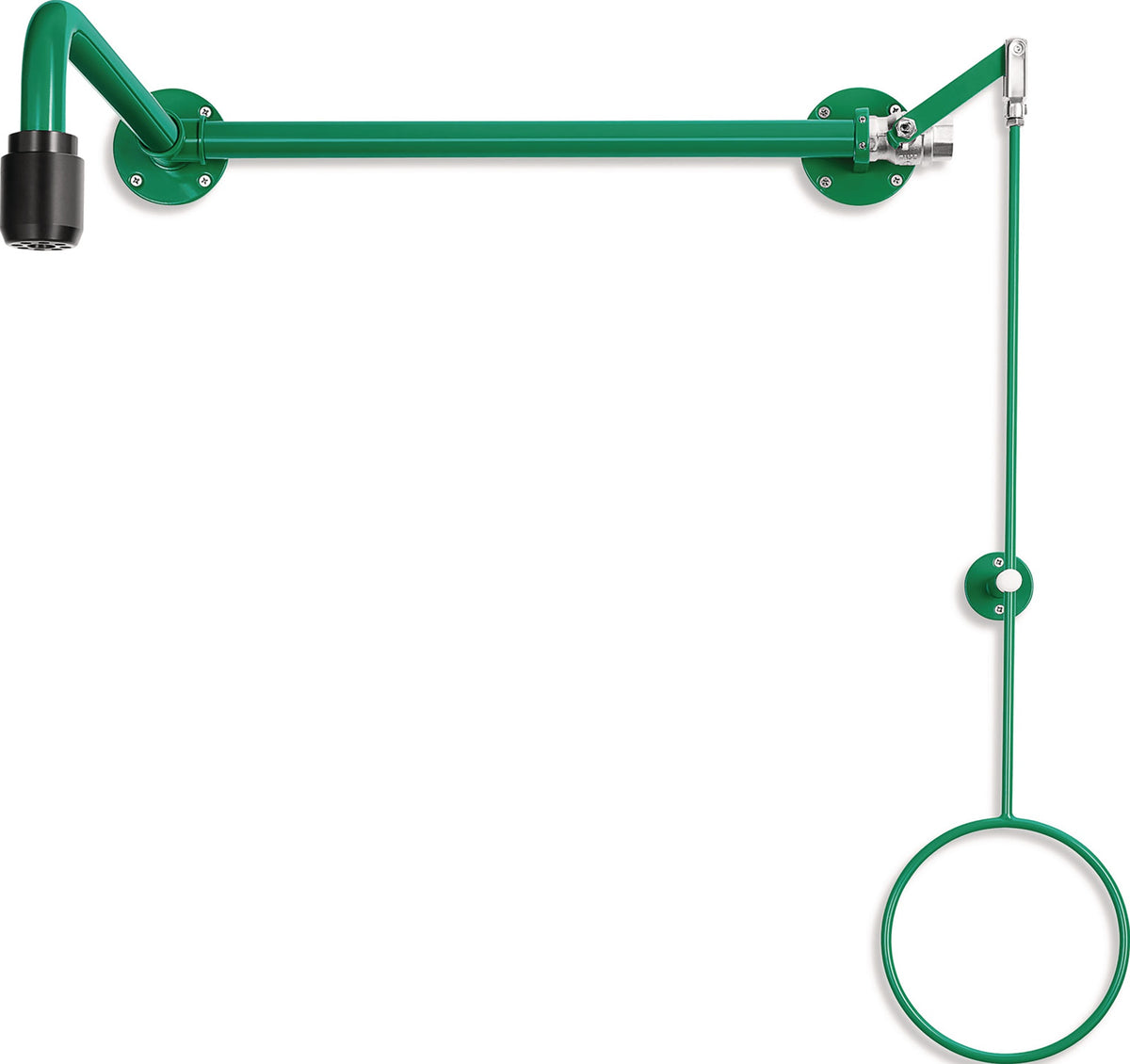 B-SAFETY Notdusche Classicline mit Zugstange – Wandmontage, 3/4 IG Anschluss, 50 l/min
