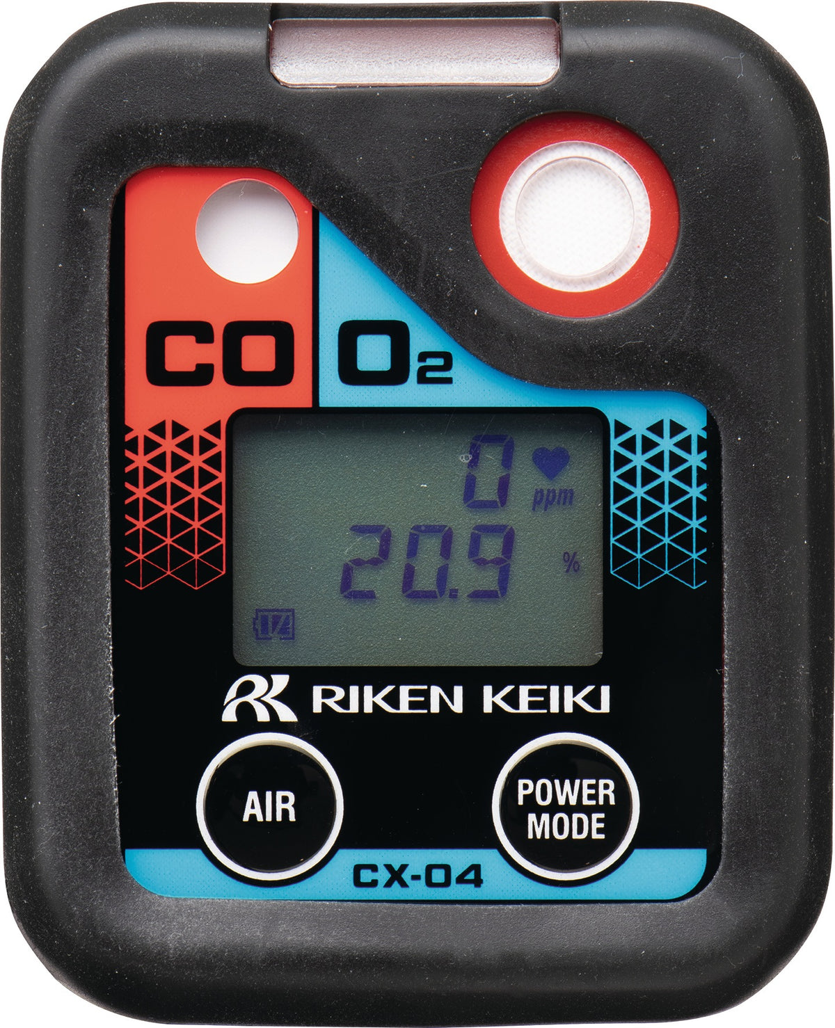 RIKEN KEIKI CX-04 2-Gas Messgerät CO + O2 – 0-2000 ppm, ATEX, robust & kompakt