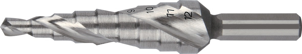 RUKO Stufenbohrer HSS-Co5 4-12mm Spiralnut 9 Stufen 90° – Präzisionsbohrer für Metall