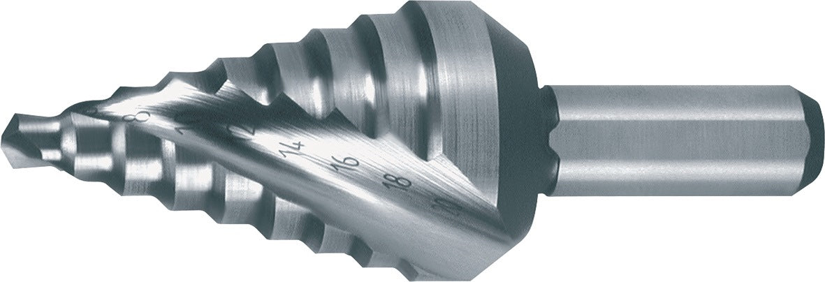 RUKO Stufenbohrer HSS 4-12 mm spiralgenutet 9 Stufen für Schaltschrankbau