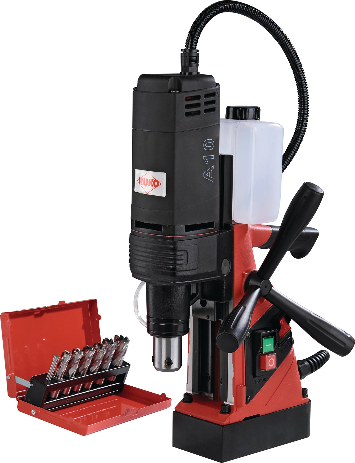 RUKO Kernbohrmaschine Set A10 12-35 mm Weldon 3/4" 1100 W